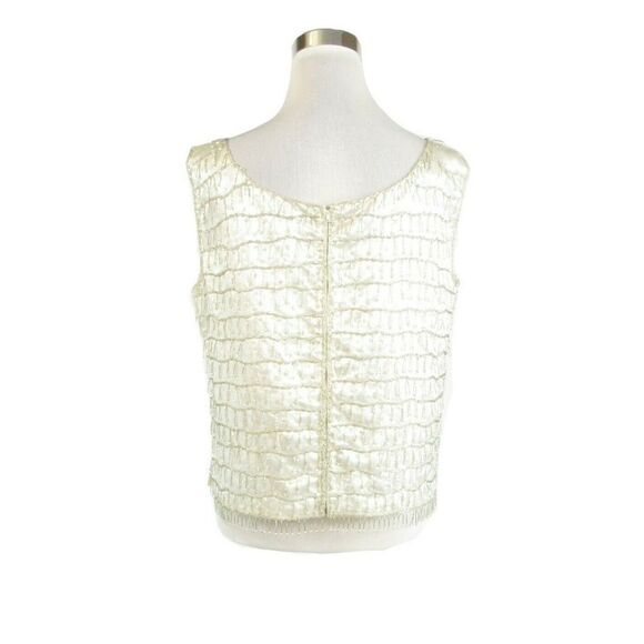 Wing Lock Co. ivory vintage top L - Picture 7 of 8